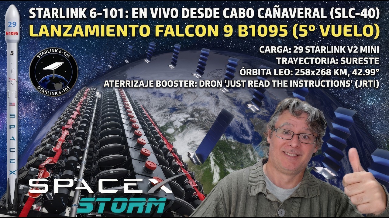 ¡Lanzamiento de la misión Starlink 6-101 de SpaceX! 🚀