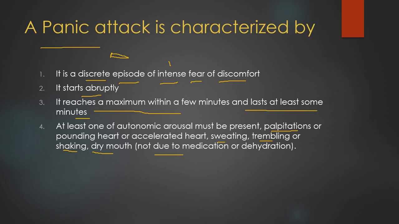 ICD10 criteria for Panic disorder (Paroxysmal anxiety disorder)