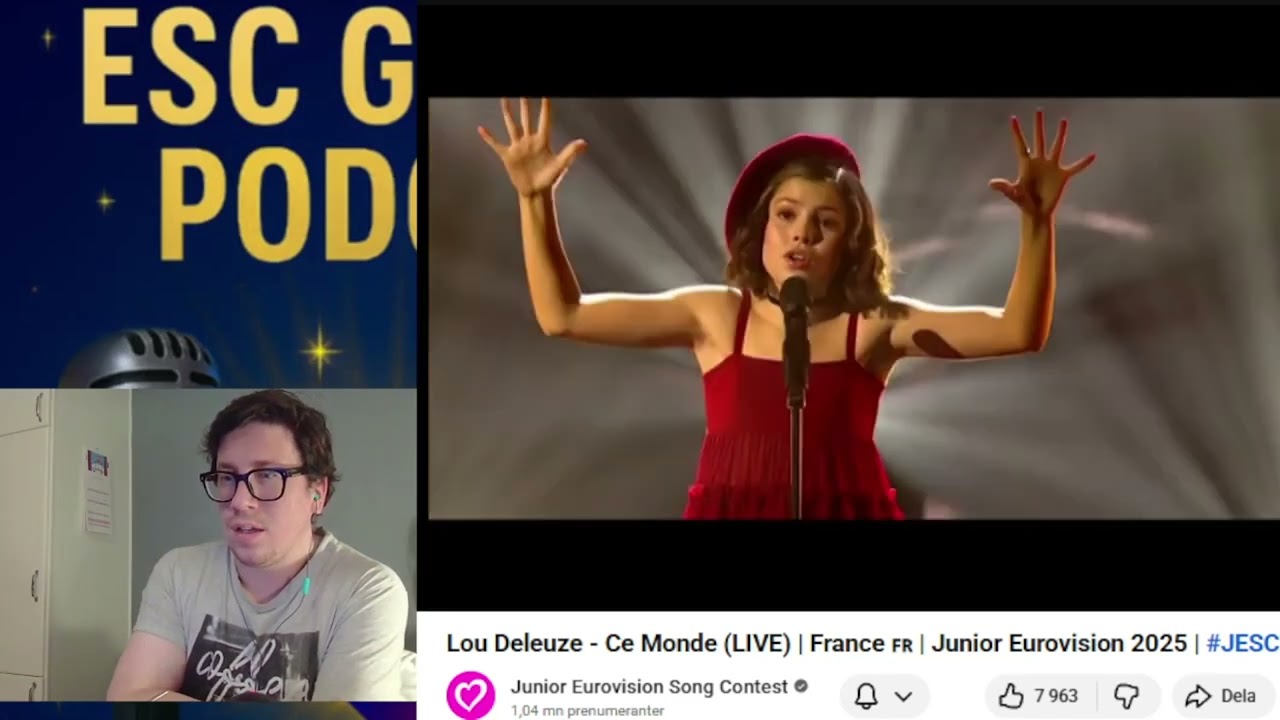 Лу Делёз - Этот мир (вживую) | Франция 🇫🇷 | JESC 2025 | Победитель (23/23) #реакция #JESC2025 #ре...