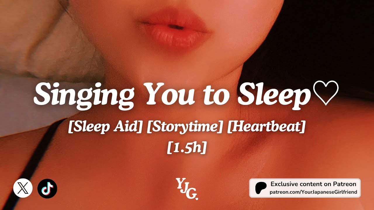 Falling Asleep on Your Gf's Chest❤️ [heartbeat] [sleep aid] [singing] [storytime] [F4A ASMR]