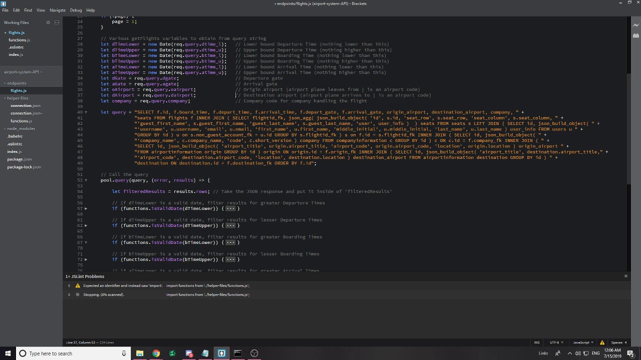 Dev Update - Airport Reservation System Part 1: Beginning API and First Endpoints