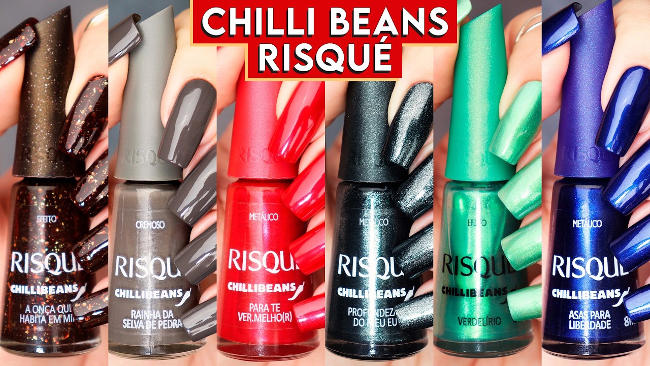 Coleção de Esmaltes CHILLI BEANS e RISQUÉ | Resenha e Comparações