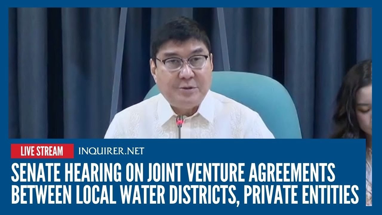 LIVE: Senate hearing on joint venture agreements between local water districts, private entities