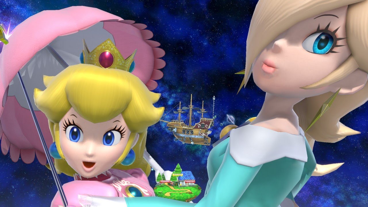 💕Super Smash Bros Ultimate Giantess Princess Peach VS Princess Daisy VS Princess Rosalina 💕