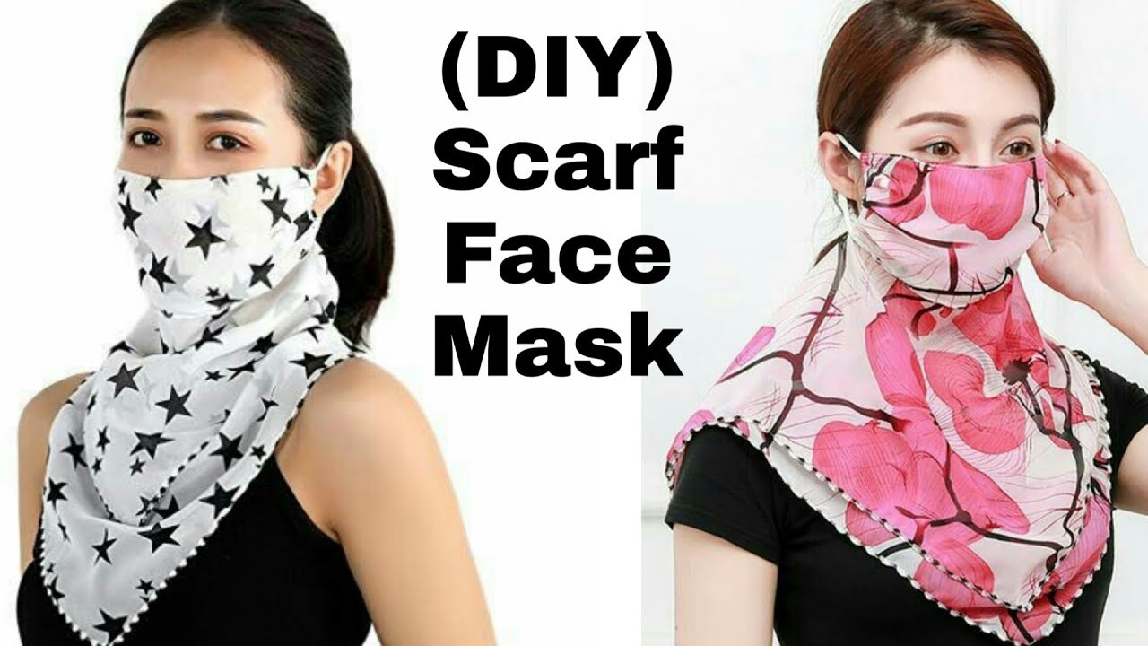 How to Stitch Fabric Scarf Face Mask / DIY  Fabric Face Mask at Home