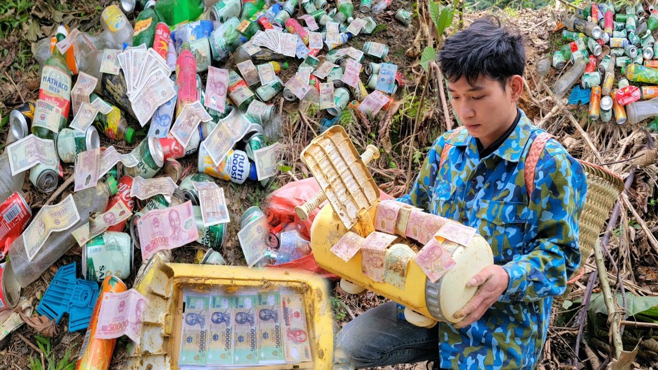 Collecting trash to sell, Earning a lot of money from scrap Trieu Van Tinh
