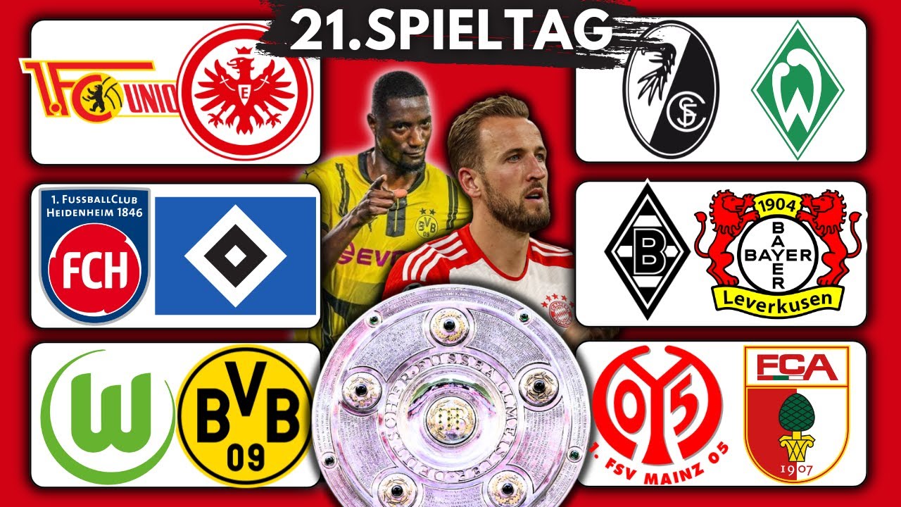 BUNDESLIGA (21. Spieltag) Experten Prognose & Sportwetten Tipps | ALLE SPIELE