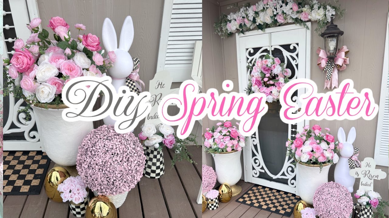 🌸NEW! DIY SPRING/EASTER FRONT PORCH LORAL DECOR CRAFTS 🌸 