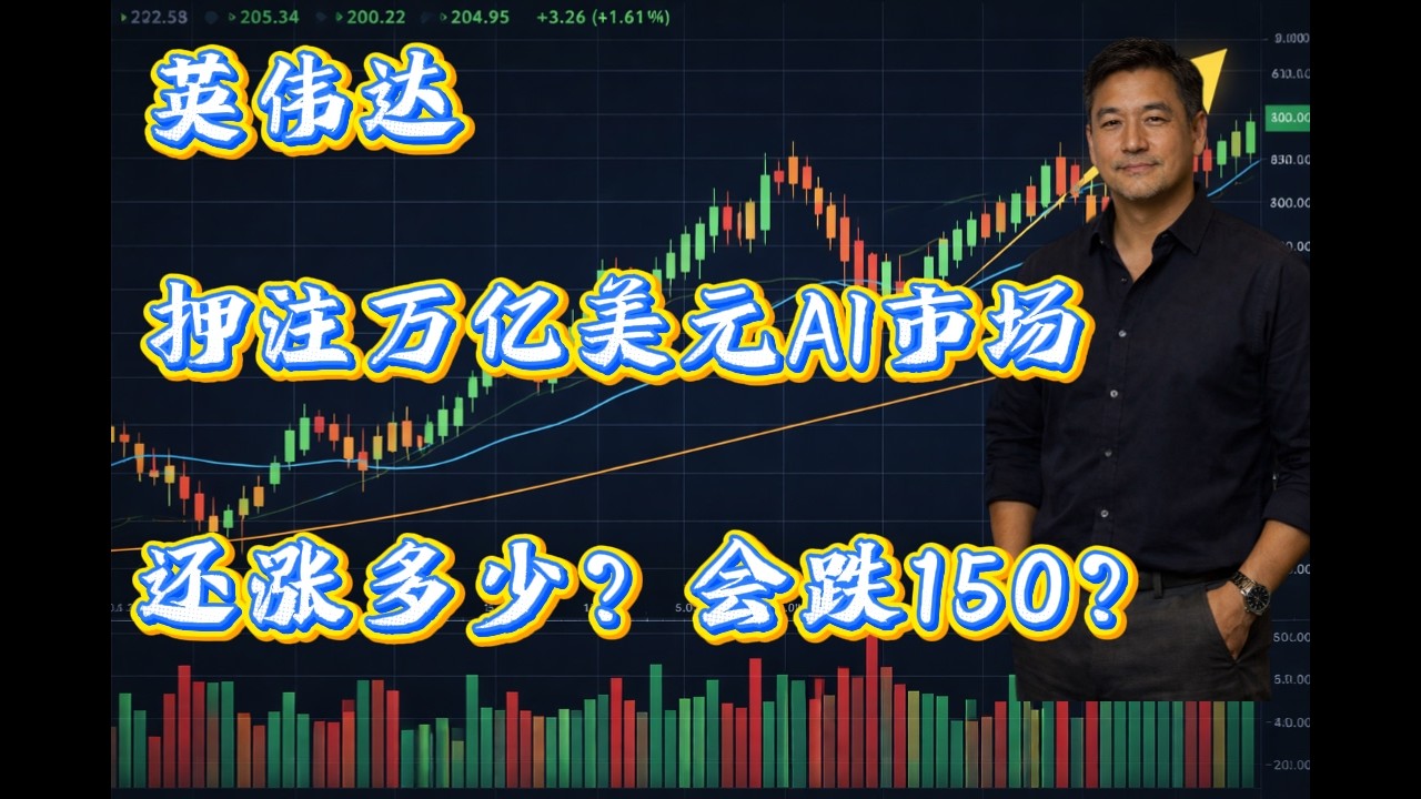 英伟达（NVDA）押注1万亿美元AI市场！股价还能涨多少？会不会跌到150？#美股 #股票 #股市 #投資 #投资 #纳斯达克 #道琼斯 #标普 #英伟达 #nvda #btc #特斯拉