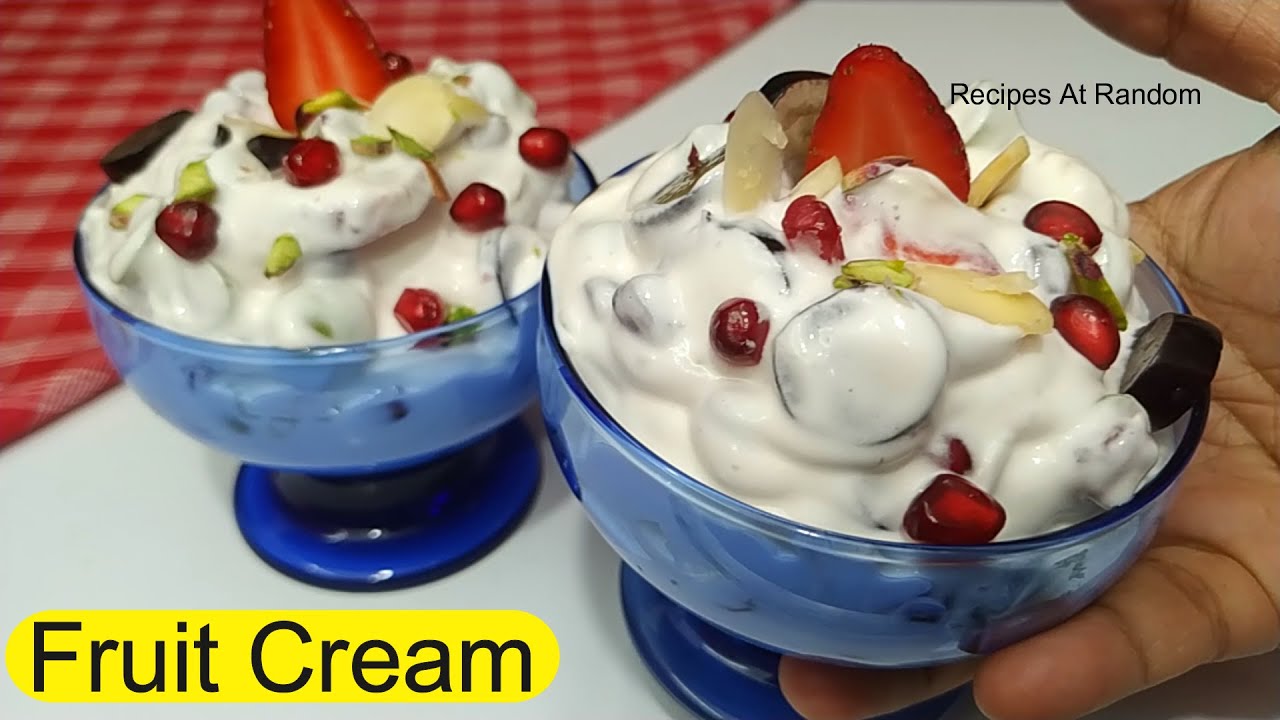 Fruit Cream Recipe [बाजार जैसी फ्रूट क्रीम] Fruit cream Dessert #FruitSalad Indian Dessert Recipe