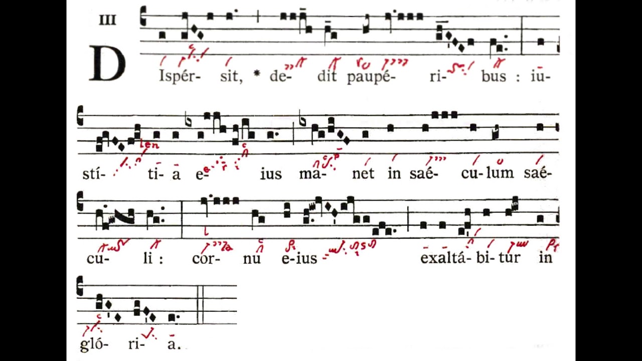 Dispersit dedit pauperibus, григорианский хор базилики Св. Екатерины, Санкт-Петербург
