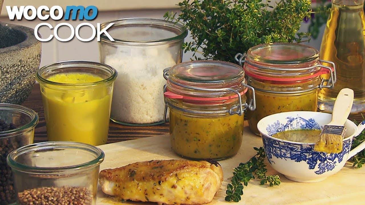 Grillsauce selbstgemacht - Honig-Senf-Grilllack mit Thymian