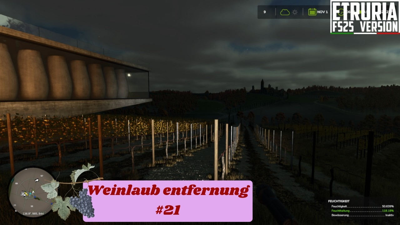 weinberg etruia #21 Weinlaub entfernung