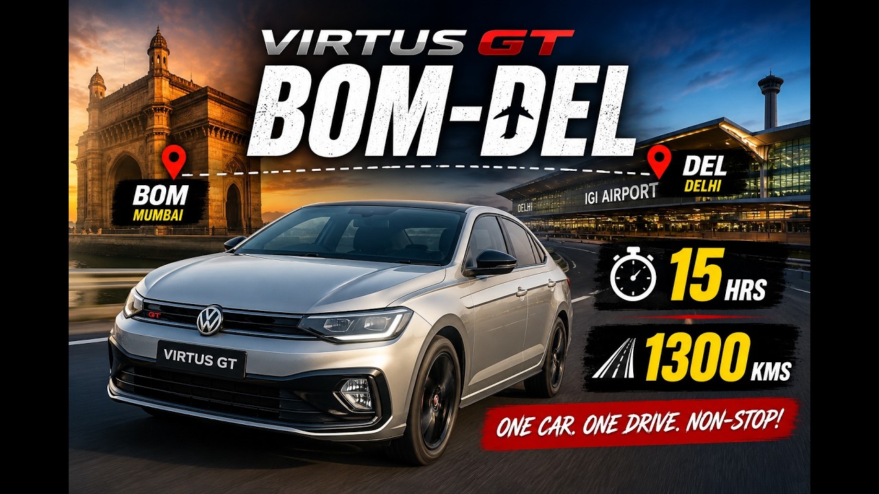 Mumbai - Delhi by Road | 1300kms Non Stop in 15 hrs | Virtus GT | Delhi Mumbai Expressway