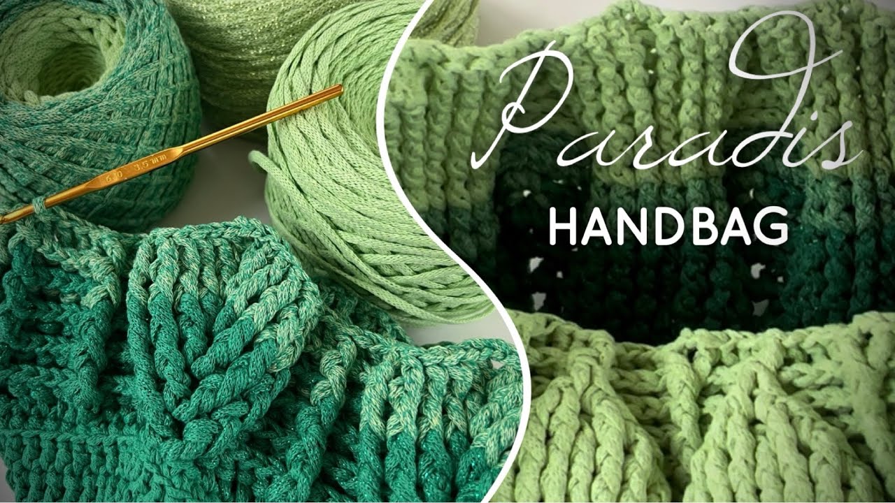 Вяжем роскошную сумку крючком 🌿PARADIS 🌿!!! Beautiful fashion crochet handbag