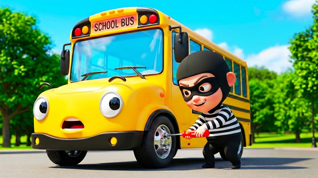 Old MacDonald’s Farm 😱 | A Sneaky Thief Steals a Wheel from the Bus | Kids Songs