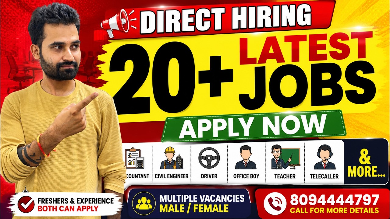 🔥 20+ Latest Private Jobs 2026 | Direct Hiring | Freshers & Experienced | Apply Now #jobvacancy