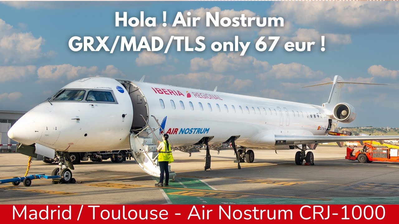 FLIGHT REPORT | Madrid  to Toulouse on Air Nostrum CRJ-1000 Flight, Cheap Flight (2025)
