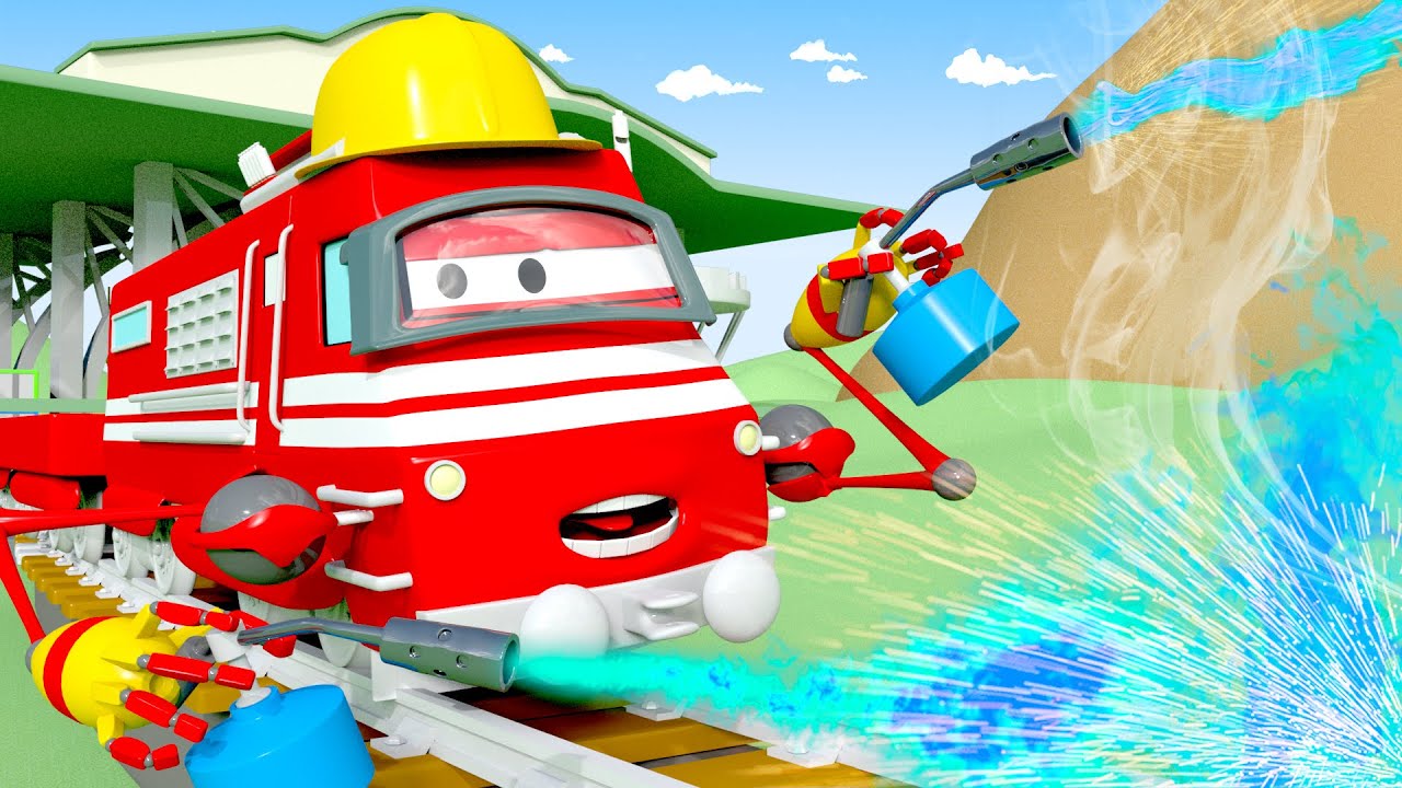 Tren Troy Tren Şehri’nde - Mekanik Tren - Araba Şehri 🚄 Çocuklar için çizgi filmler