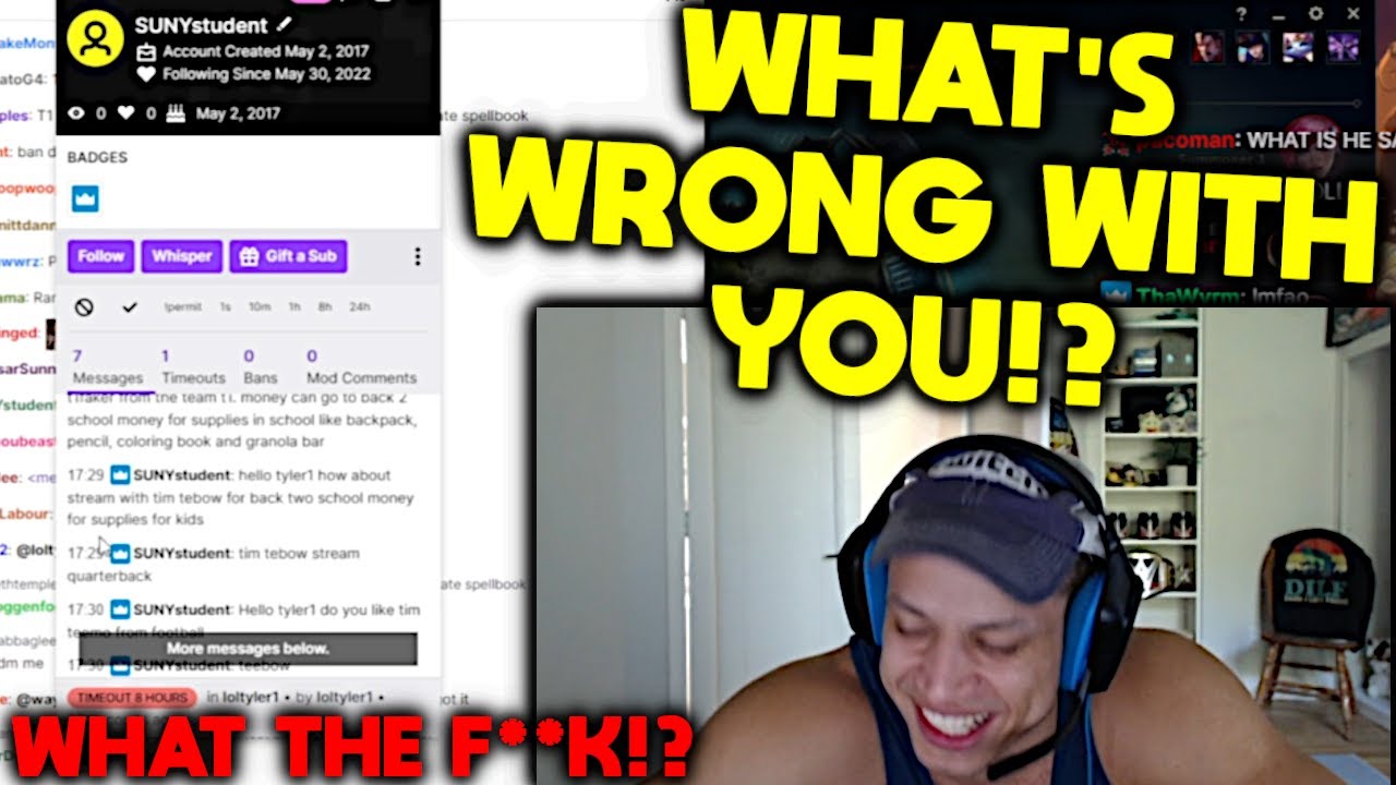 Tyler1 Laughs at the FUNNIEST Chatter