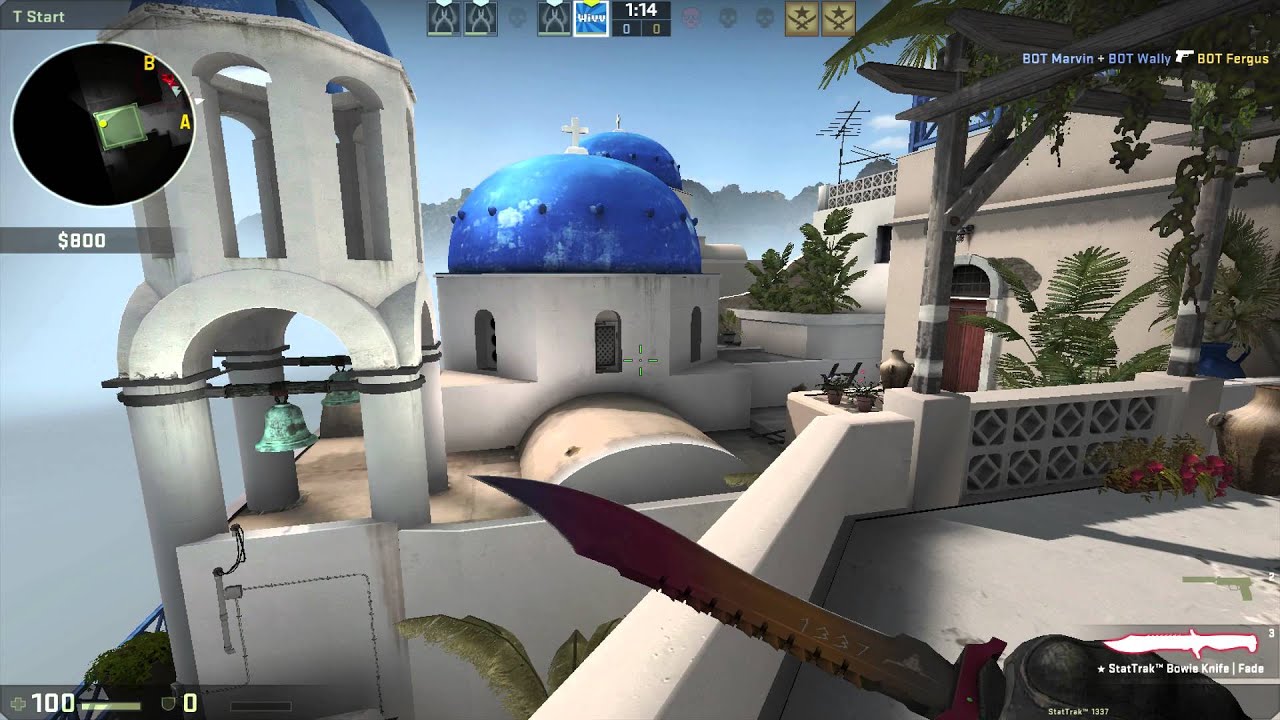 CS:GO StatTrak&trade; Bowie Knife | Fade Factory New Showcase