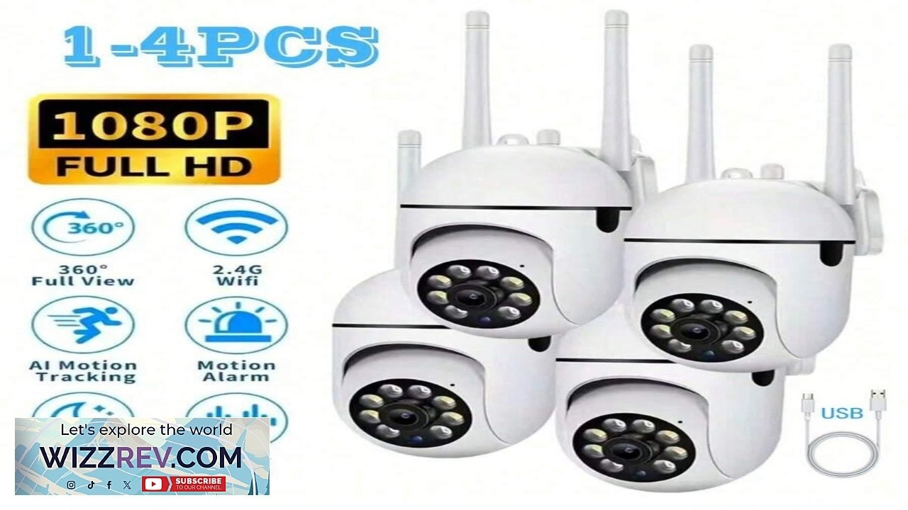 1 2pcs 1080P Wireless Indoor Security Camera Home Surveillance Camera High Definition
