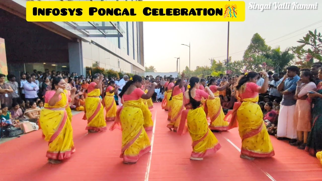 Infosys_யில் நடைபெற்ற சிங்கை வள்ளி கும்மி🎊| Singai Kalai Kulu | Infosys Pongal Celebration 2026