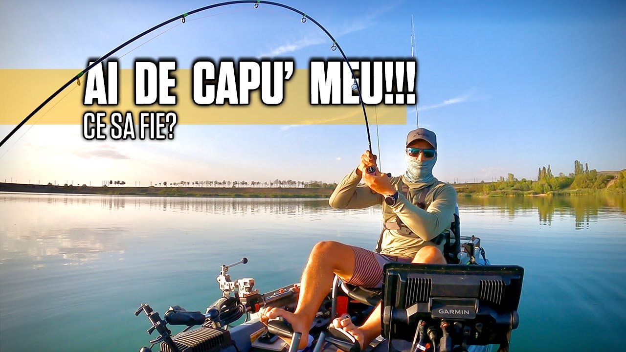 NEASTEPTAT! MAXIMA distractie la PESCUIT din CAIAC pe BALASTIERA COPILARIEI - BIBAN & SALAU