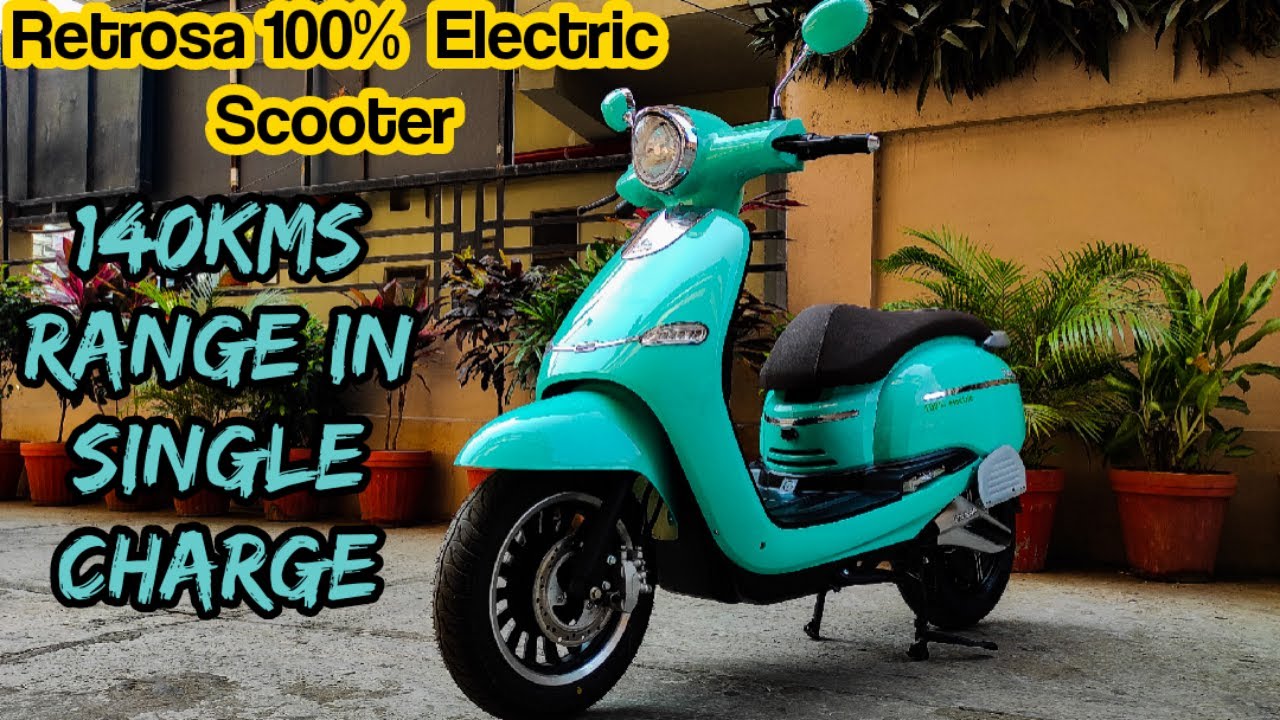 Electric Scooter -  Avera Retrosa Walkaround Review - 140kms Range