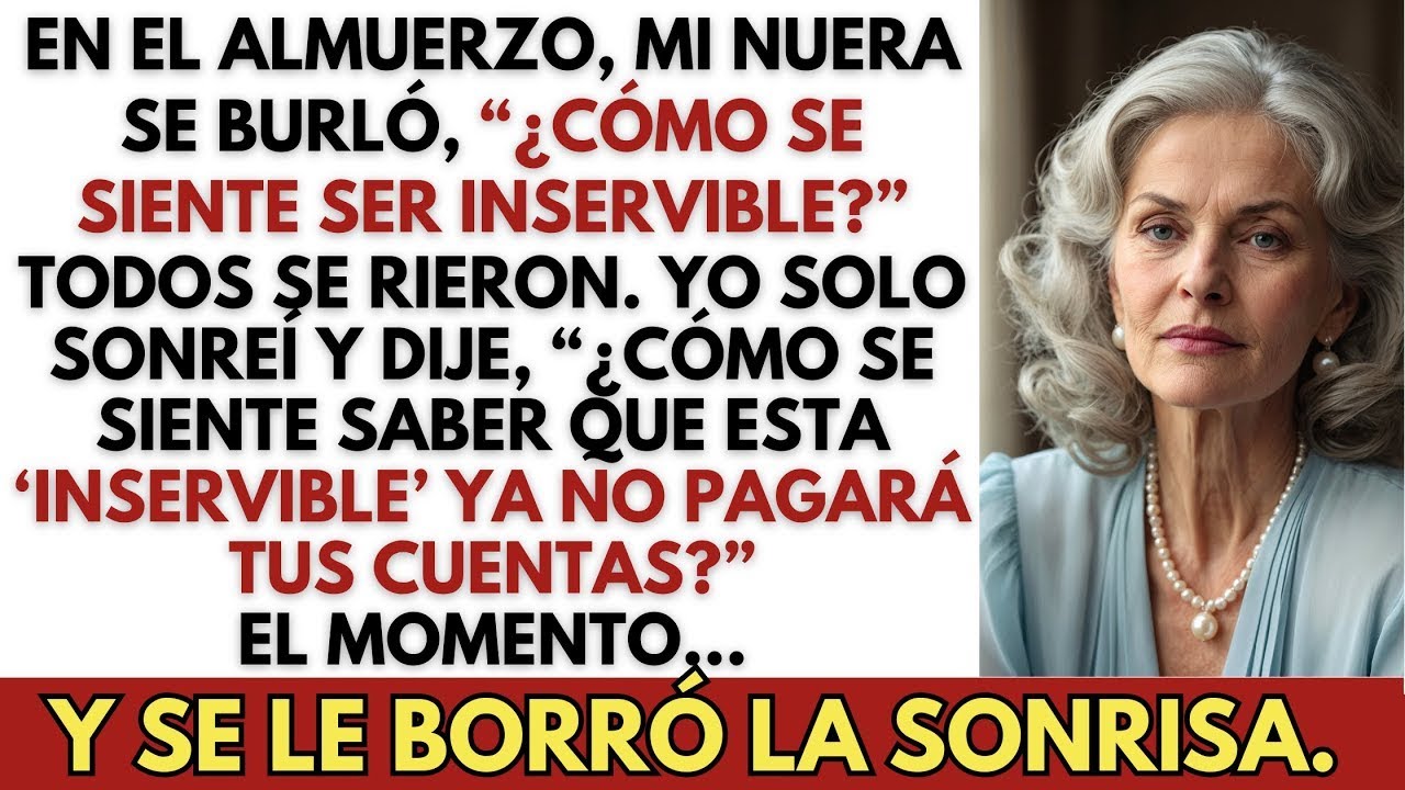 En el almuerzo, mi nuera se burló： “¿Cómo se siente ser inservible？” Yo hice una sola pre