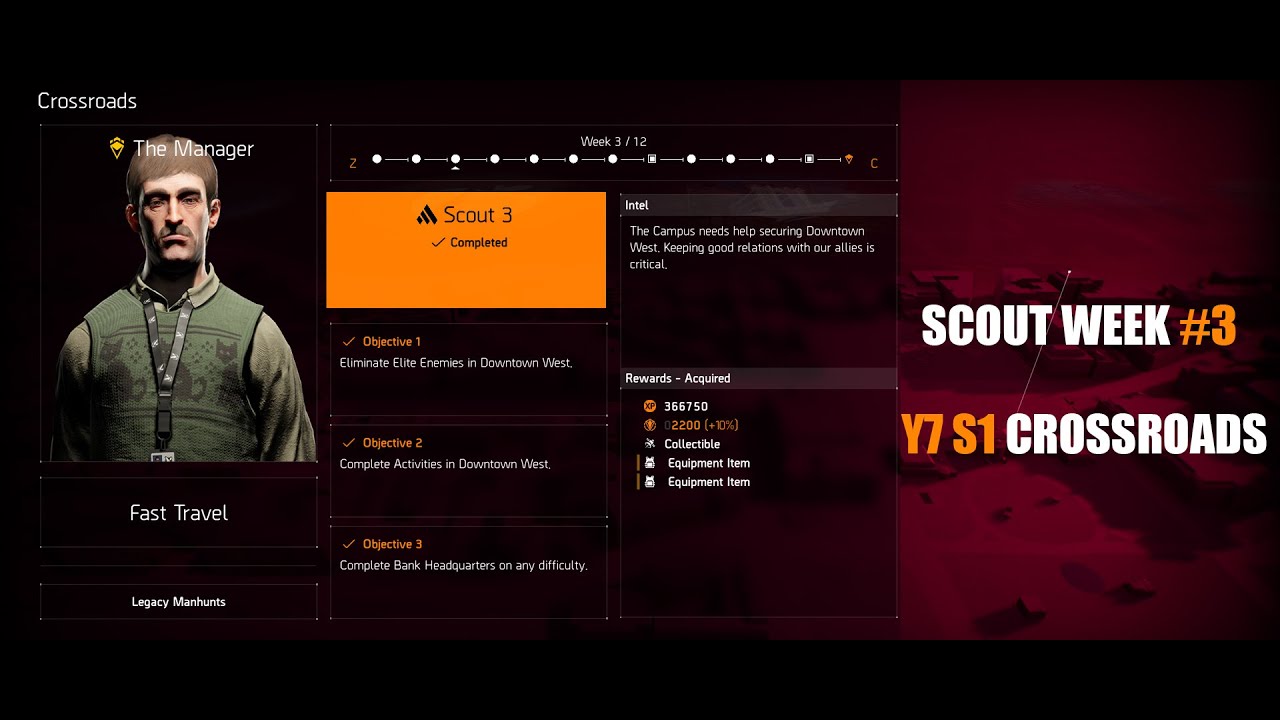 Y7S1 CROSSROADS - THE DIVISION 2 - WEEK 3 SCOUT SOLUTION