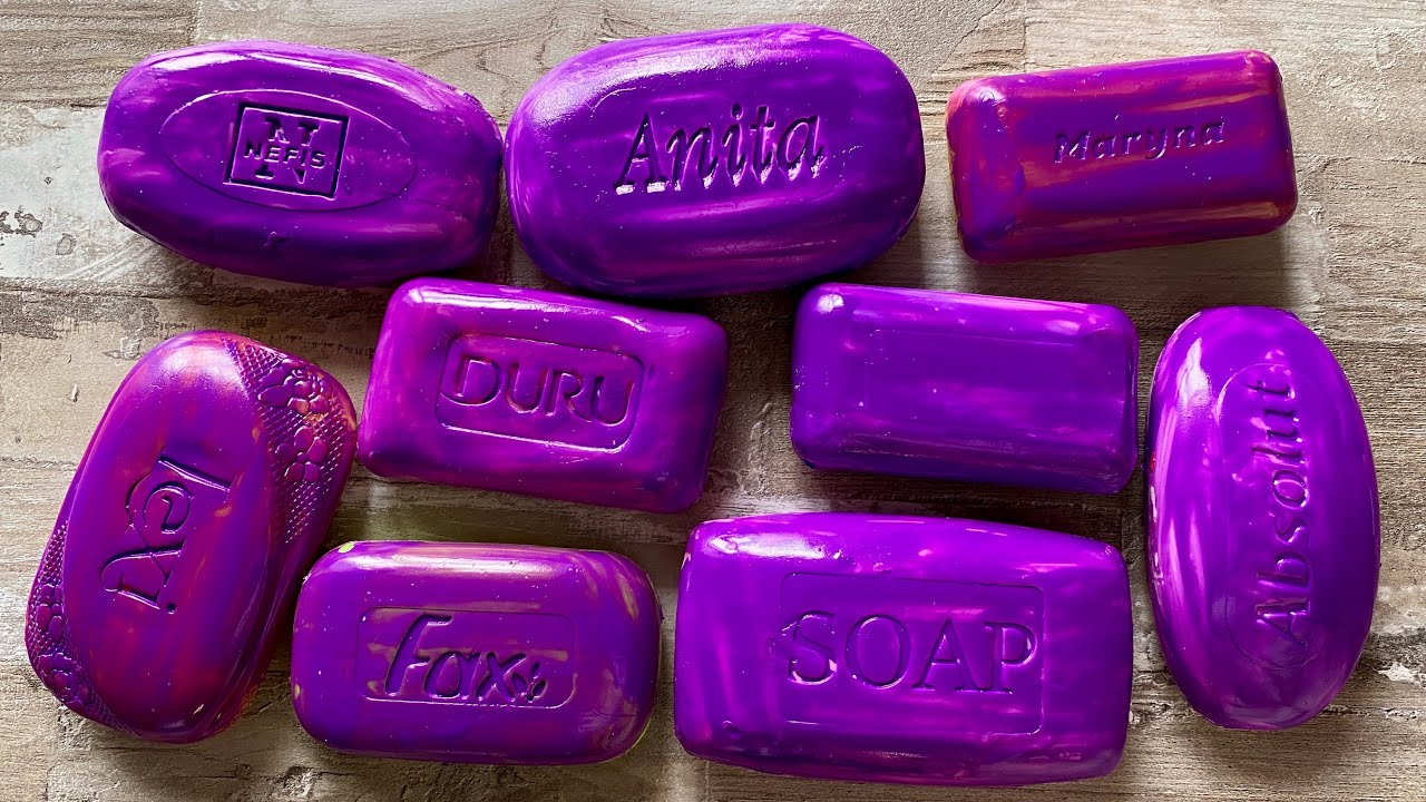 ASMR SOAP| Cutting colored soaр | Soap Carving| Резка крашенного мыла