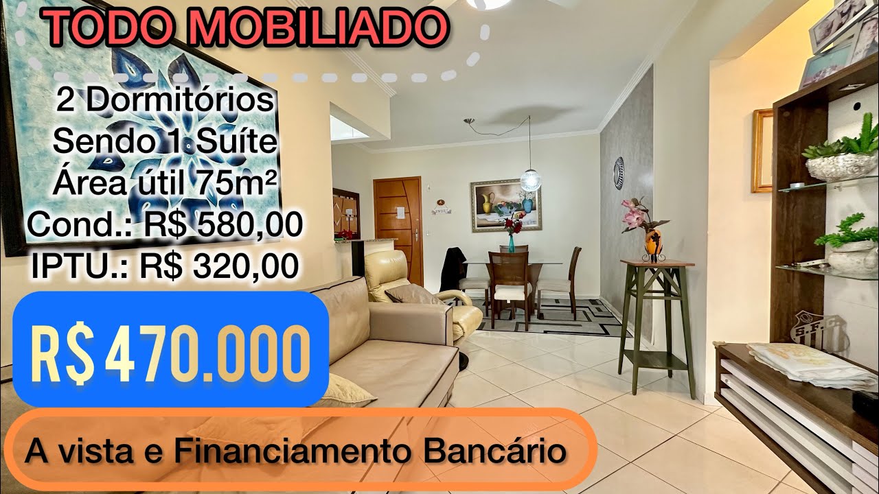 Apartamento MOBILIADO a 250m da Praia na Aviação LAZER COMPLETO
