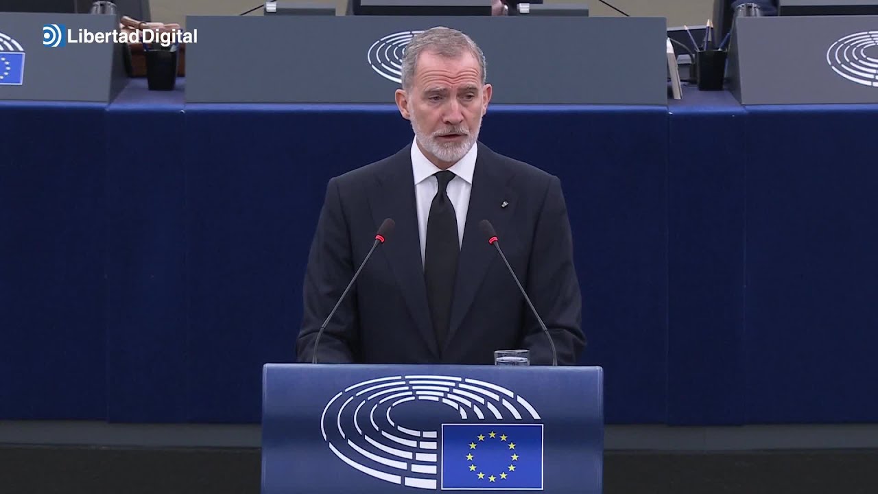 El discurso de Felipe VI ante la Eurocámara agradecido por el cariño tras el accidente