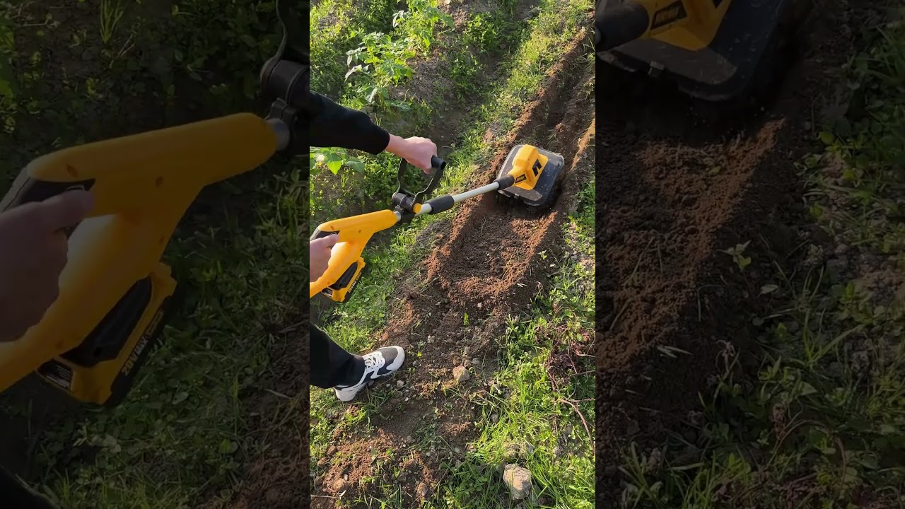 Alloyman 20V Cordless Tiller Cultivator - Loosen the soil and weed at the same time#gardern #shorts