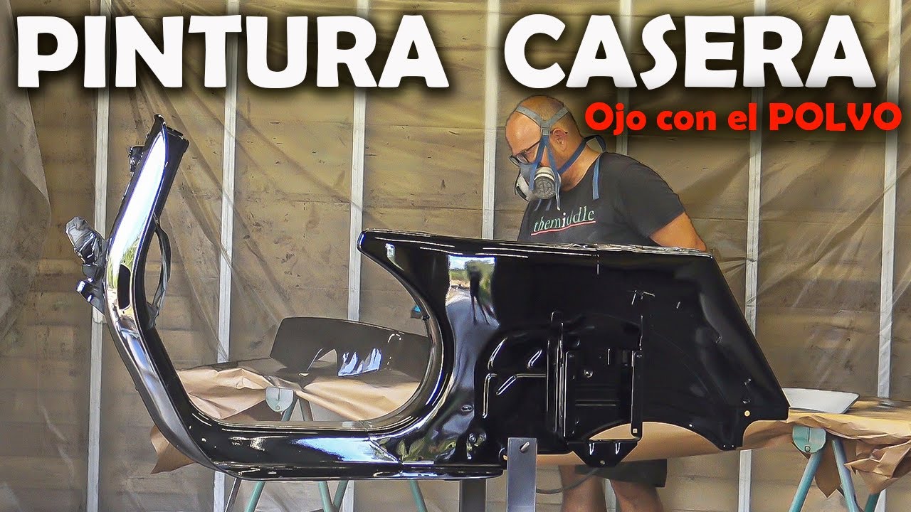 Invertimos 100💲en PINTAR la VESPA  y el POLVO casi lo ARRUINA 😭 . CAP 10.  Vlog 143