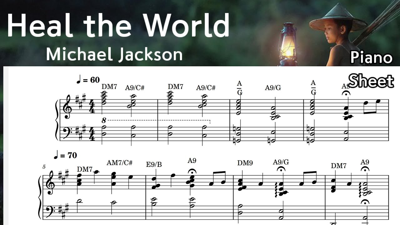 Heal the World /  Piano sheet music/  Michael Jackson /by  SangHeart Play