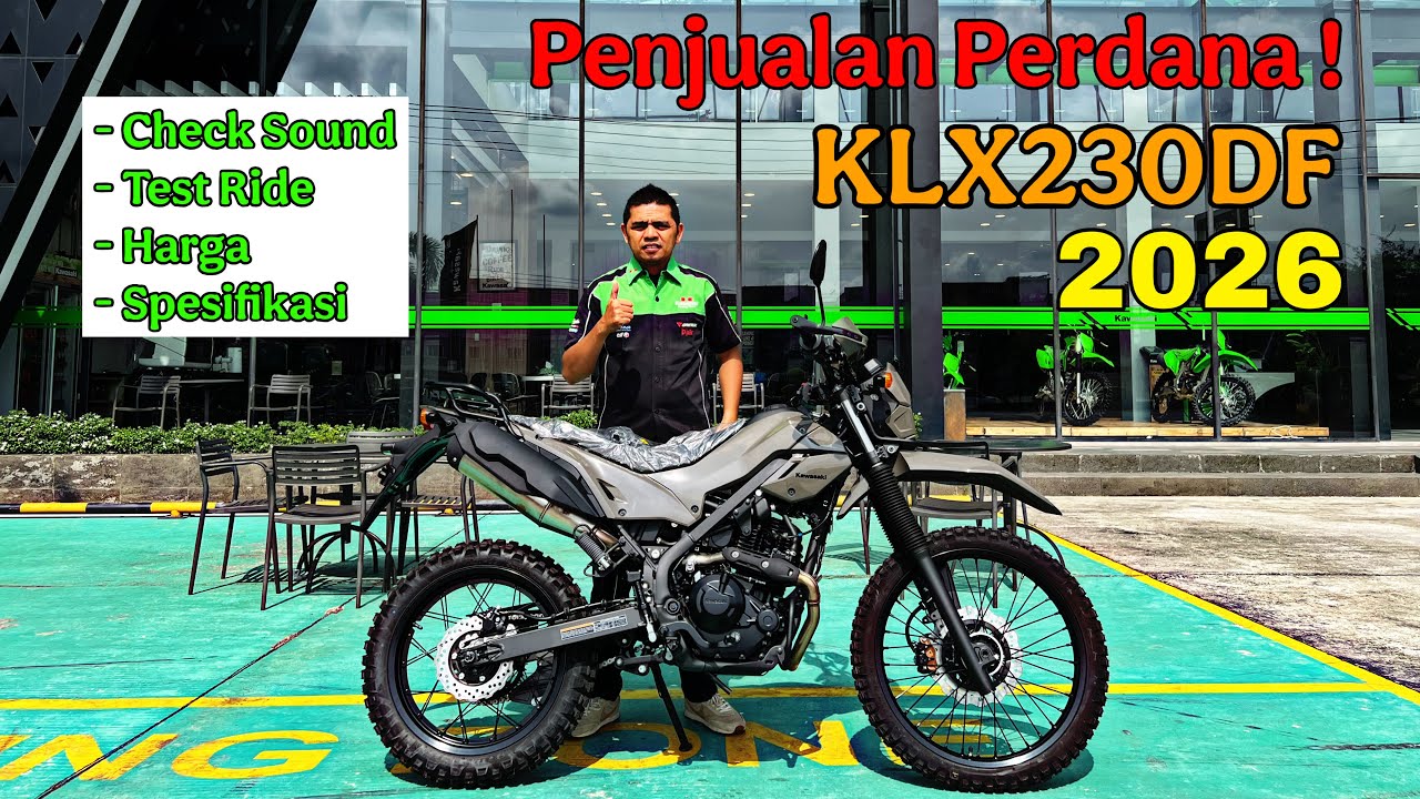 KLX230DF PENJUALAN PERDANA ! Check Sound, Test Ride, Harga, dan Spesifikasi