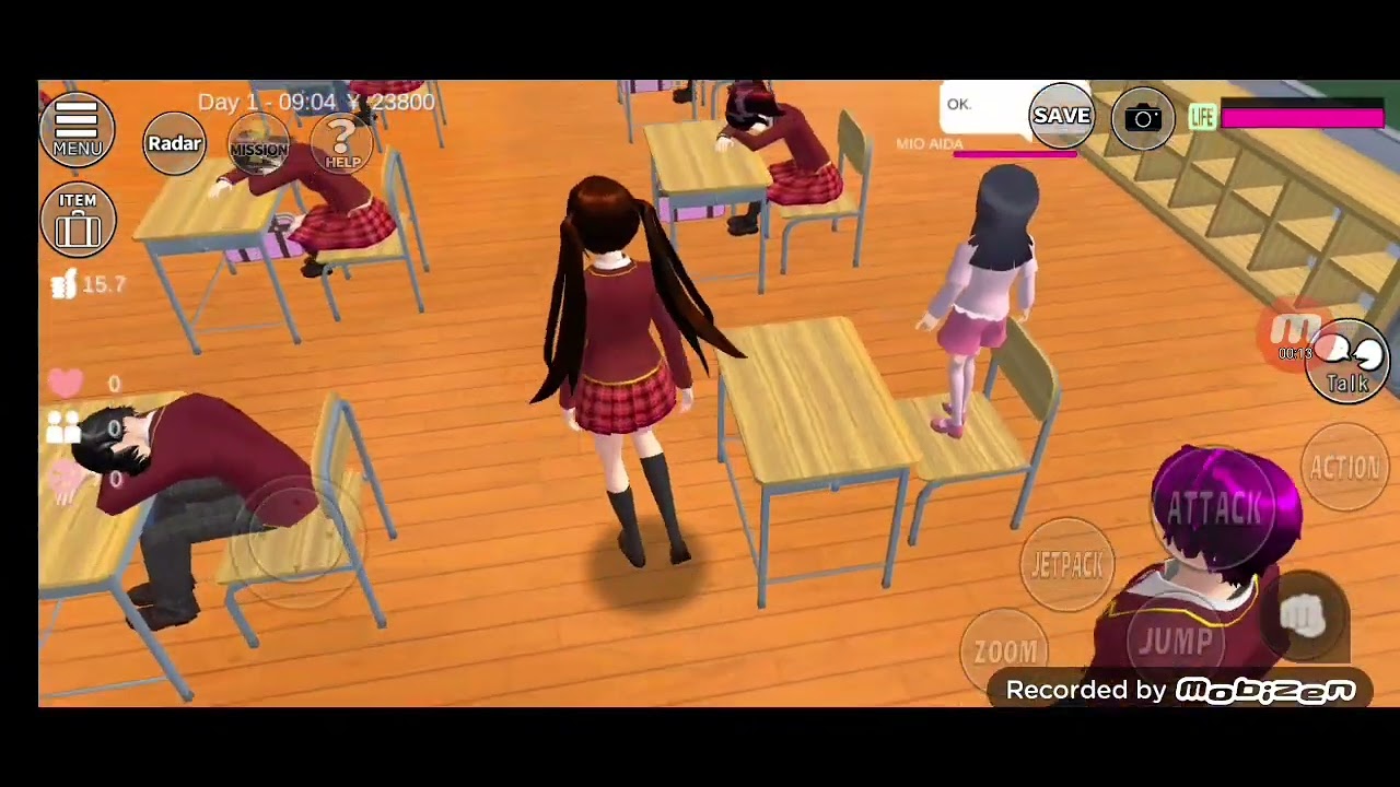My daily routine school life: sakura school simulator