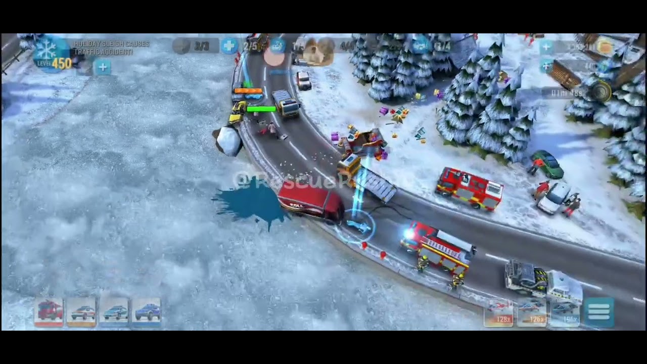 HOLIDAY SLEIGH CAUSES TRAFFIC ACCIDENT❗️LEVEL450❗️EMERGENCY HQ GAMEPLAY STRATEGY