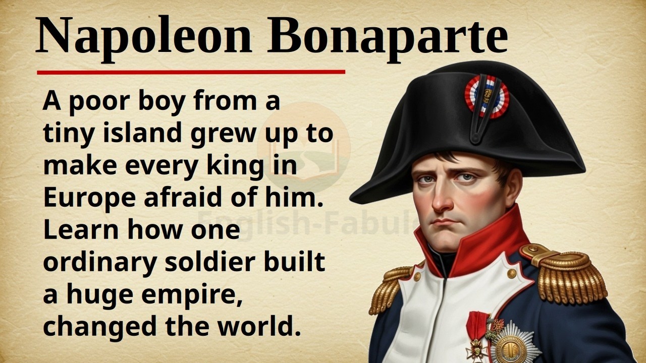 Napoleon Bonaparte || 🇫🇷👑 Learn English Through Story Level 2 || Graded Reader 🎧