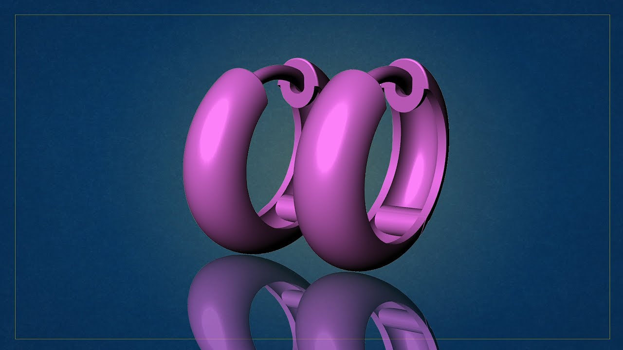 Gold jewelry earrings design