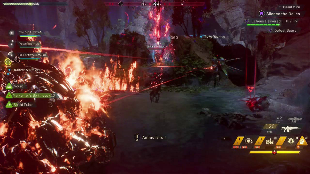 Anthem Legendary LMG with god tier inscriptions