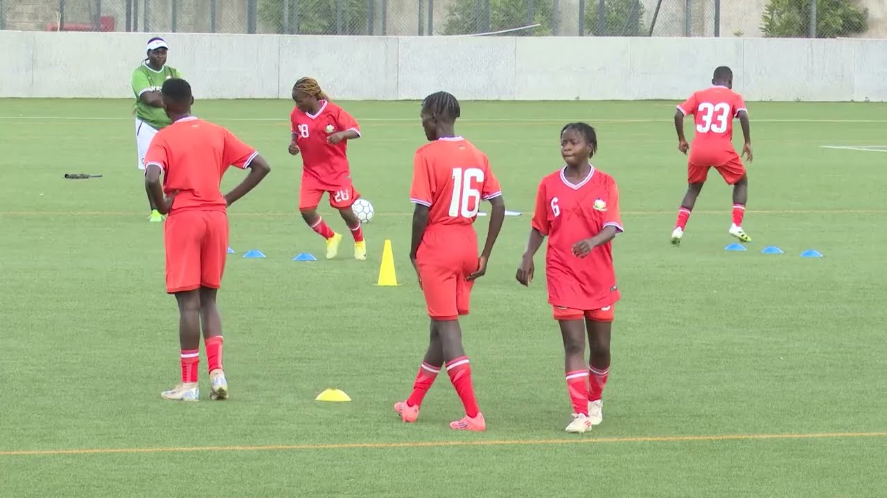 Rising Starlets U20 Ball Work warm up at Mpesa Foundation ahead of Return Leg with Tanzania  queens.