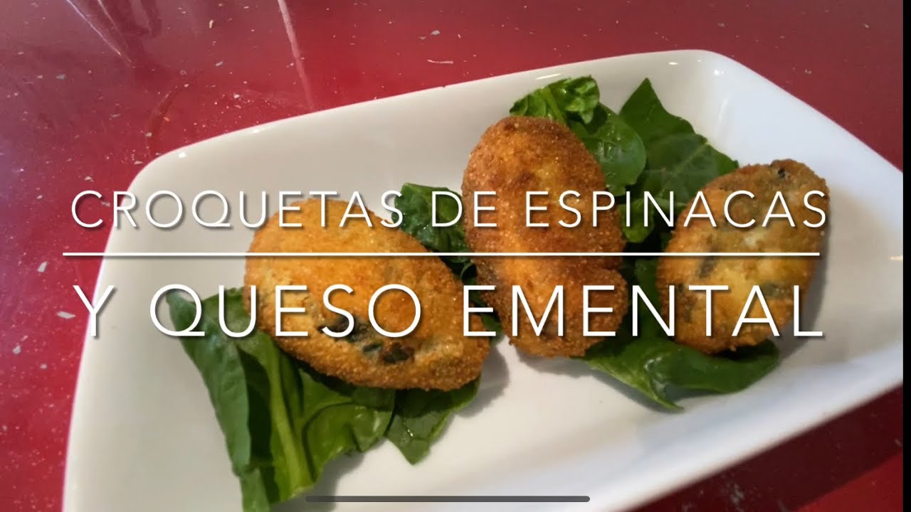 Croquetas de espinacas y queso Emmental