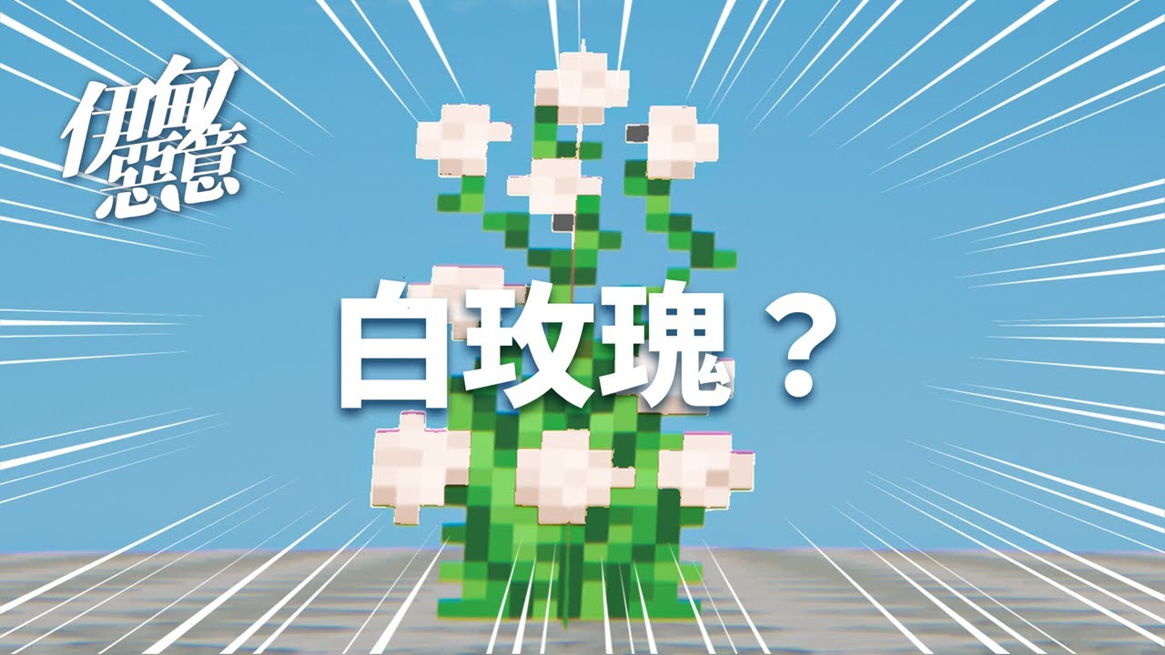 【伊甸惡意】當麥塊沒有白玫瑰，但你就是想蓋白玫瑰花園【1.21多人生存】
