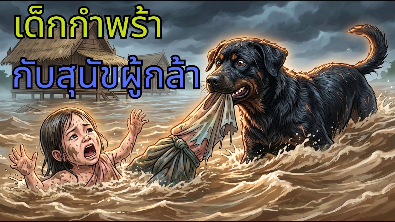 เรื่องราวของสุนัขสีดำที่ช่วยชีวิตเด็กหญิงกำพร้าจากน้ำท่วม.#p4| นิทาน, นิทานพื้นบ้าน, ตำนาน I