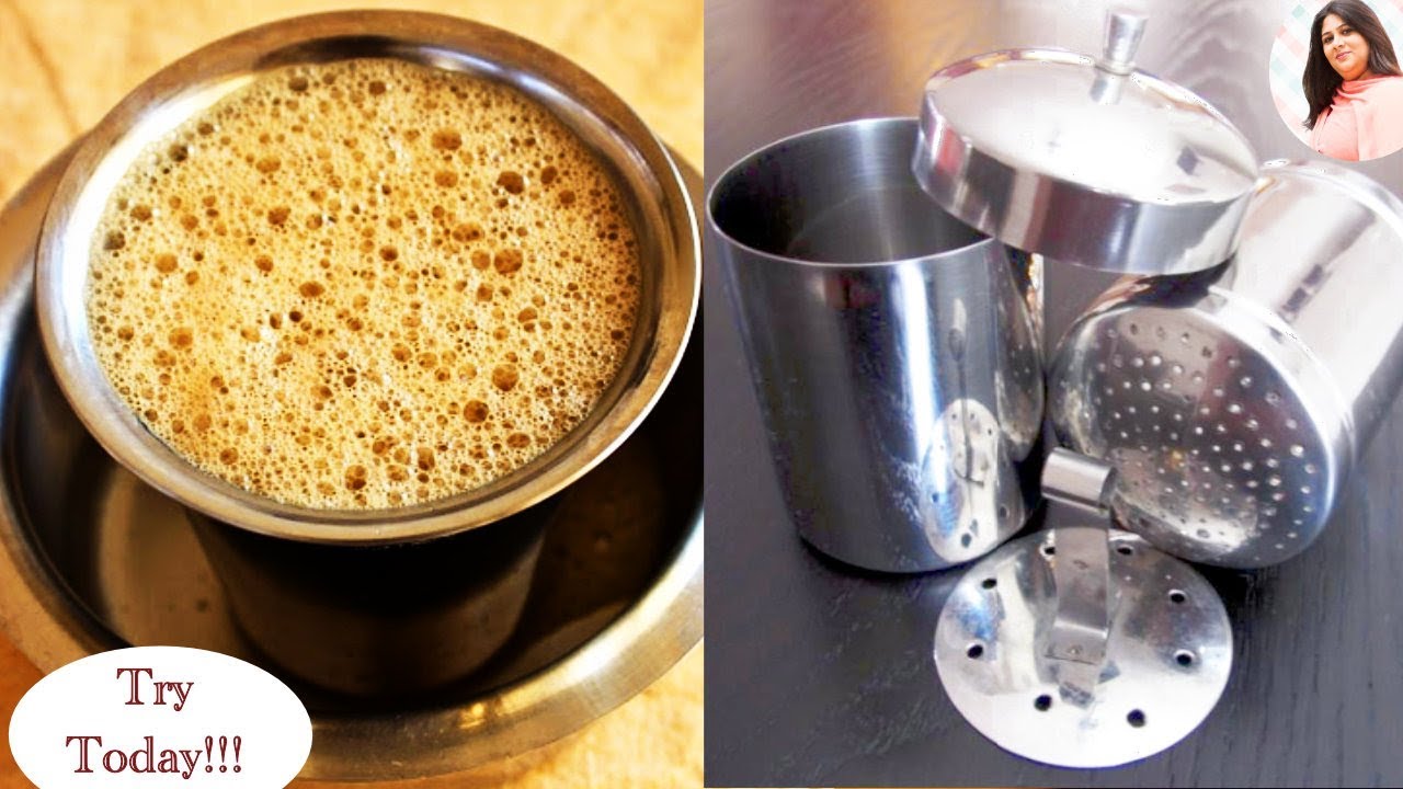 Настоящий южноиндийский фильтрованный кофе / Kaapi, как использовать южноиндийский фильтрованный ...