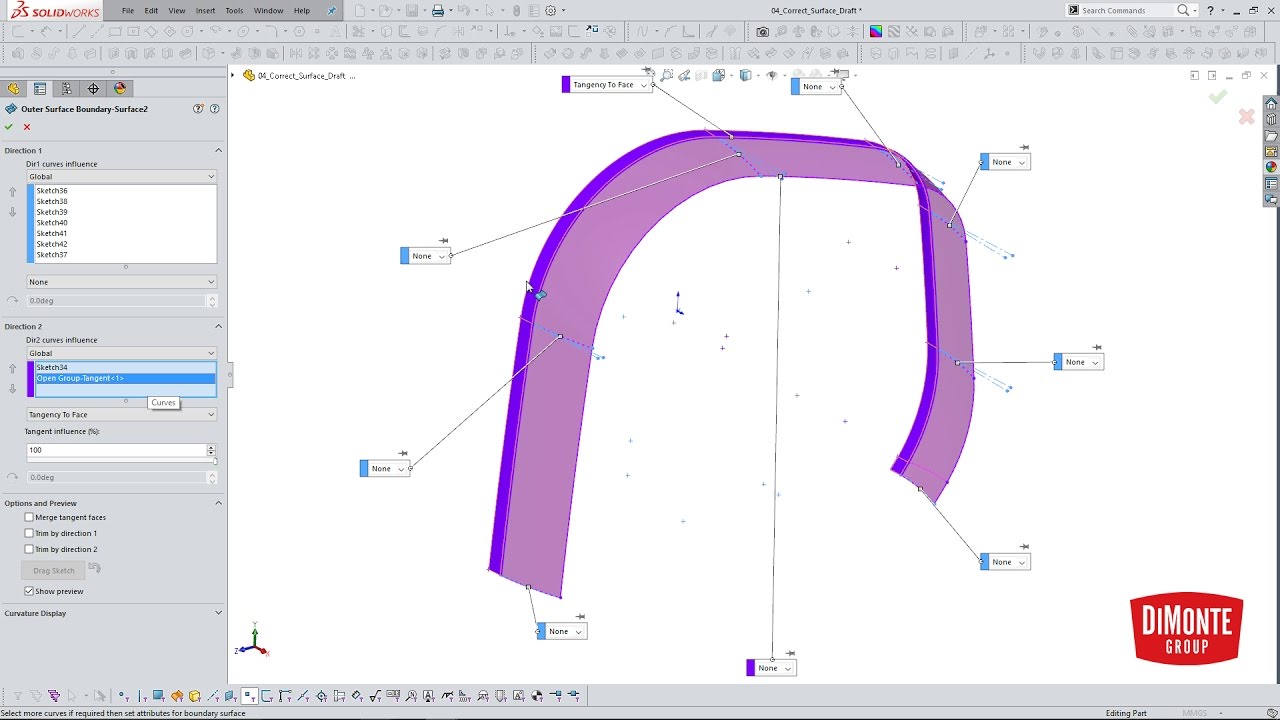 SOLIDWORKS Tutorial - Fantastic Plastic 05 - Drafting Surface Features