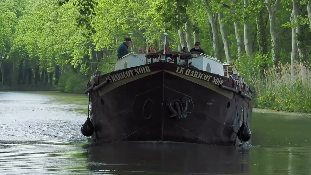 Haricot Noir, péniche sur le Canal du Midi